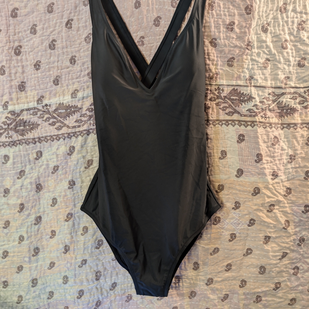 J Crew Long Torso Plunge One- Piece